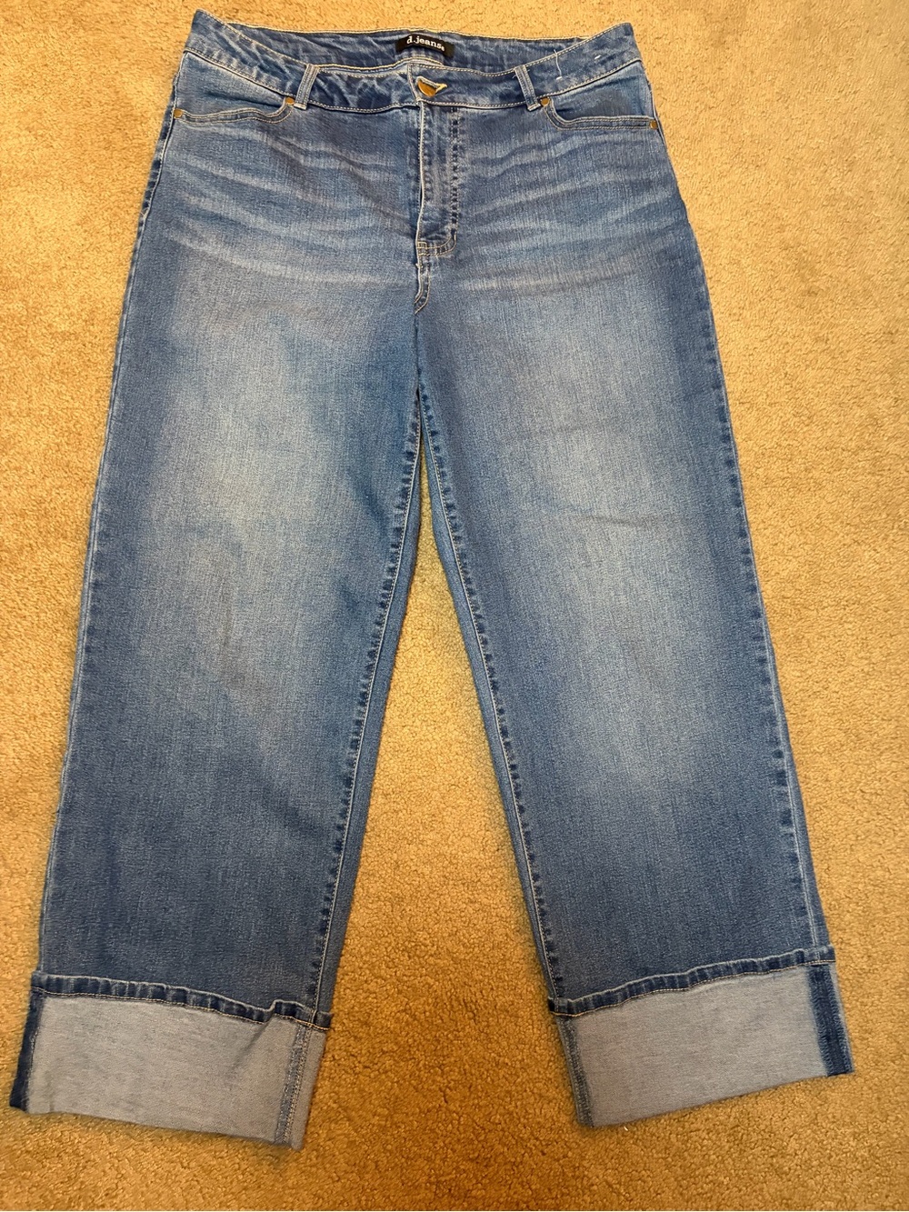 d. jeans Light Blue Cropped High-Rise Ankle Jeans